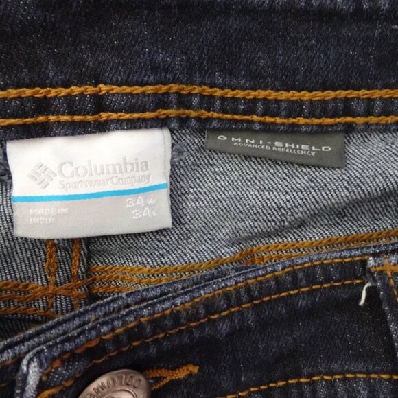 Columbia Straight Leg Jeans Men's Size 34x34 Blue Stretch Denim Hideaway Springs - Picture 9 of 10